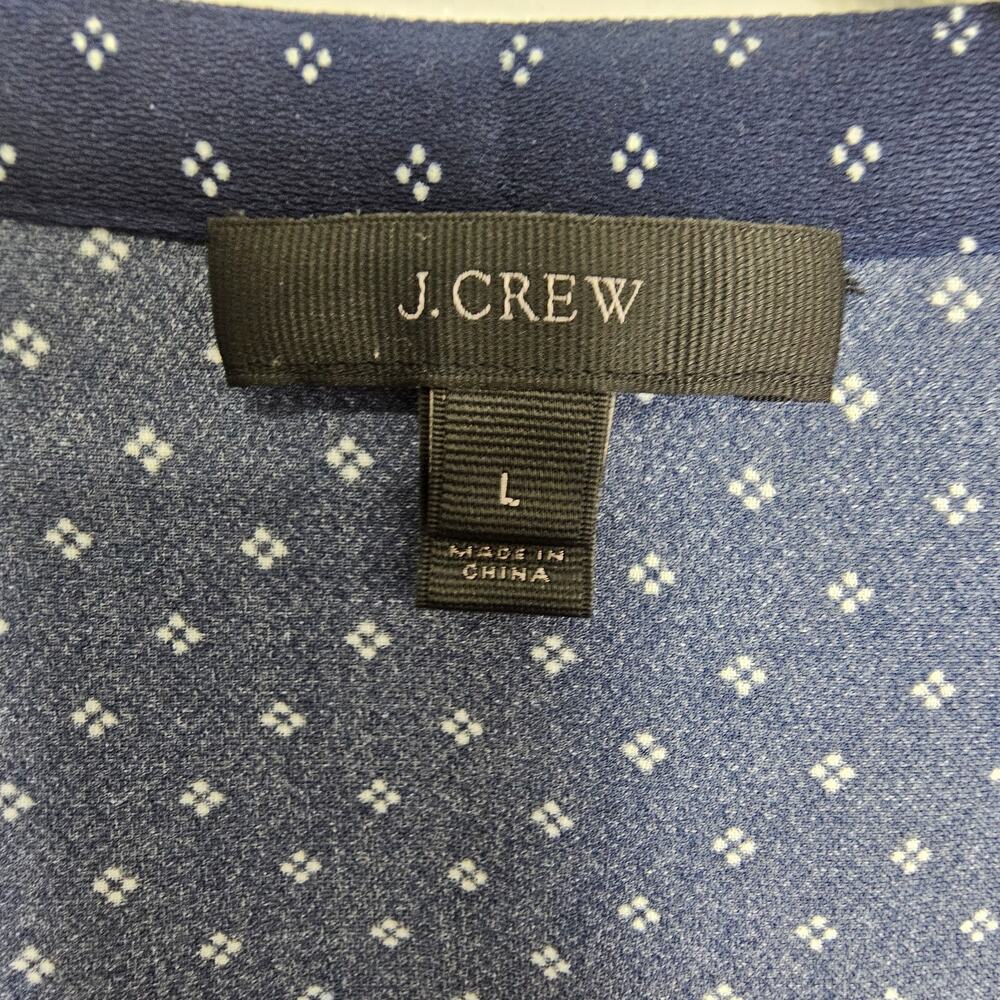 J. Crew Womens Foulard Floral Wrap Top Size L Classic Preppy Drapey Old Money - Picture 7 of 10